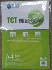 Bìa mica A4 TCT037 - loại dày, độ dày 150 MIC (Đóng gói: 100 tờ/tập)