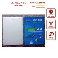 Bìa Mica Mờ A4 (50 Tờ)Sản phẩm dùng để đóng sổ sách, Kích thước: 210x297mm Đóng gói: 50 tờ/tập