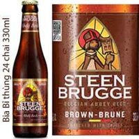 Bia nâu Bỉ Steenbrugge Brown- Brune 6.5% vol chai 330ml thùng 24 chai