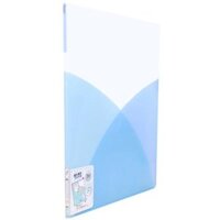 Bìa nhựa 20 lá Plus Pasty Clear File  có túi dựng mặt trước và sau, 82-V062