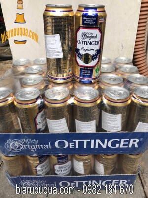 Bia Oettinger Export vàng 5.4% thùng 24 lon 500ml
