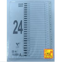 Bìa phân trang nhựa 24 chữ cái