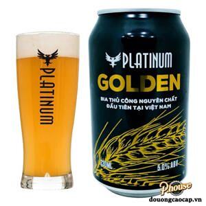 Bia Platinum Golden 5% – thùng 24 lon 330 ml