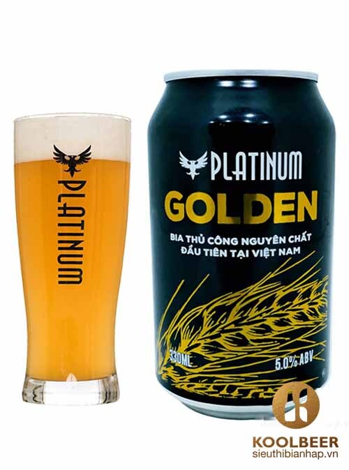 Bia Platinum Golden 5% – thùng 24 lon 330 ml