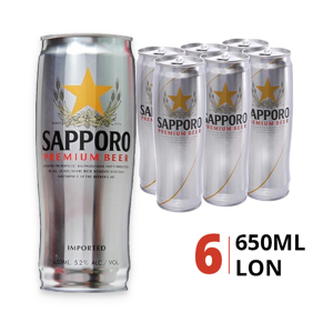 Bia Premium 5% Lon 650ml (Sapporo)