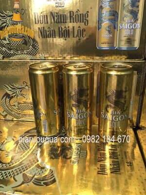 Bia Sài Gòn Gold 5% Thùng 24 lon 330ml