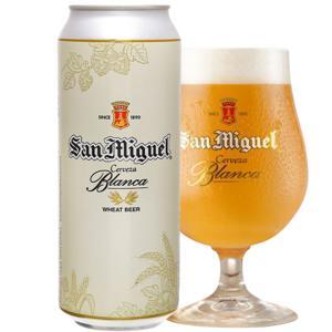 Bia San Miguel Cerveza Blanca lon 490ml