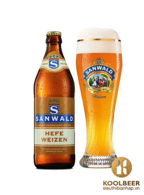 Bia Sanwald Hefe Weizen 4,9% Đức – 20 chai 500ml