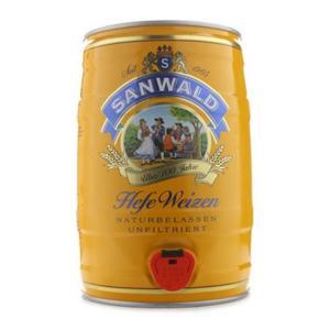 Bia Sanwald Weizen Dunkel 5% Bom 5L