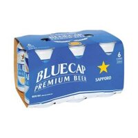 Bia Sapporo Bluecap Premium lốc 6 lon x 330ml