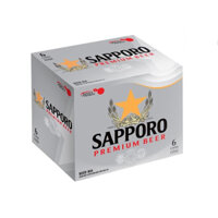 Bia Sapporo lon 650ml x lốc 6 lon nhôm