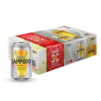 Bia Sapporo Lon Bạc 330Ml (24 Lon)