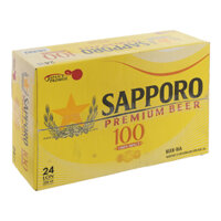 Bia Sapporo Premium 1OO - 24 lon x 330ml