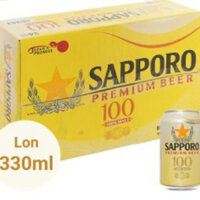 Bia Sapporo Premium Beer 100% Malt lon 330ml