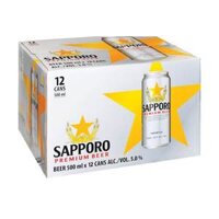 Bia Sapporo Premium thùng 12 lon x 500ml