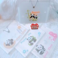 Bìa Sơ Mi 8 Ngăn A4 - Panda (1 Cái)