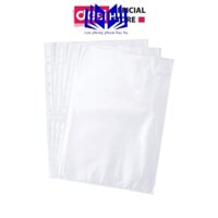 Bìa ( sơ mi lỗ ) 11 lỗ A4 Deli, 0.035mm, trong suốt - 100 cái/túi - E5712, 5712