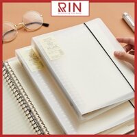 Bìa sổ tay bìa nhựa  Bìa gáy còng có thể thay lõi, ruột sổ  nhiều size A5-B5-A4  - Size A4 - 30 lỗ - Đen trong