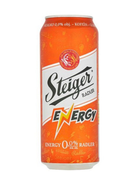 Bia Steiger Radler Energy 0% Tiệp – 24 lon 500ml