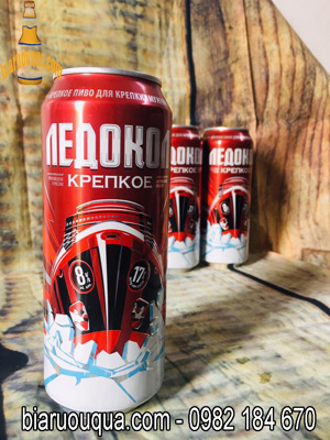 Bia Tàu Phá Băng Ledokol 8% – Lon 500ml, thùng 24 chai
