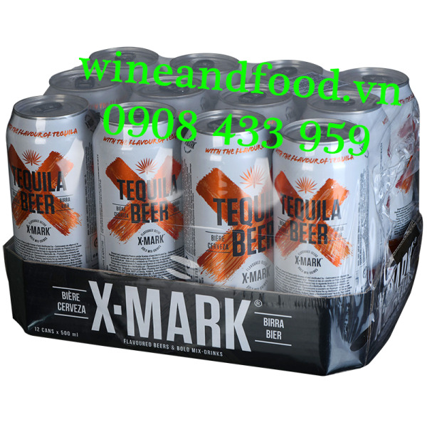Bia Tequila Beer X Mark 5,9% Pháp – 12 lon 500ml
