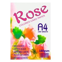 Bìa Thái Rose A4 180Gsm, Nhiều Màu