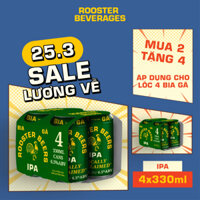 Bia thủ công | Rooster Beers IPA (Bia Gà IPA) Lốc 4 lon x 330ml