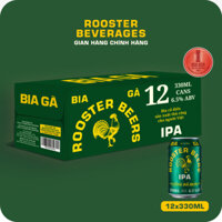 Bia thủ công | Rooster Beers IPA (Bia Gà IPA) Thùng 12 Lon x 330ml