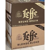 Bia thùng Leffe 24 chai vàng (blonde)