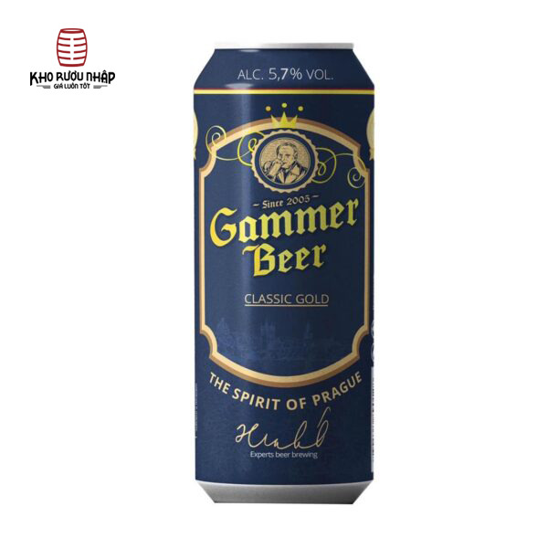 Bia Tiệp Gammer Classic Gold 5.7% - Thùng 12 lon 500ml