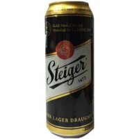 Bia Tiệp Steiger đen 11° Premium Lager – lon 500ml