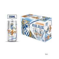Bia Tiger bạc 250ml thùng 24 lon