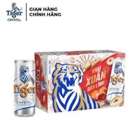 Bia Tiger bạc lon cao, thùng (20*330ml, 4.6%).