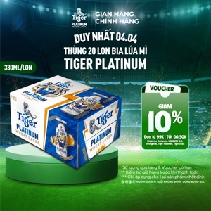 Bia Tiger Platinum Wheat Lager - 24 lon x 330ml