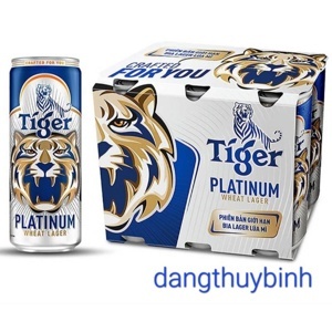 Bia Tiger Platinum Wheat Lager - 6 lon x 330ml