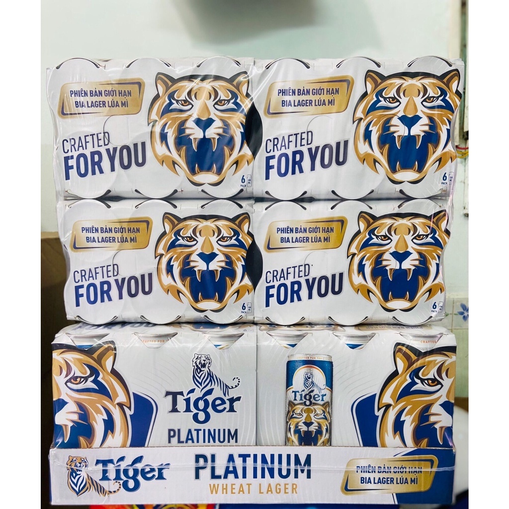 Bia Tiger Platinum Wheat Lager - 24 lon x 330ml