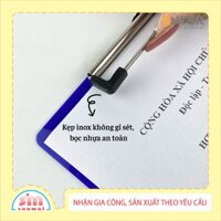 Bìa trình ký mica Enter G03 16.5x21.5cm có kẹp giấy A5 đứng  - Xanh Lá