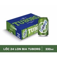 Bia Tuborg lon - 1 thùng 24 lon 330ml