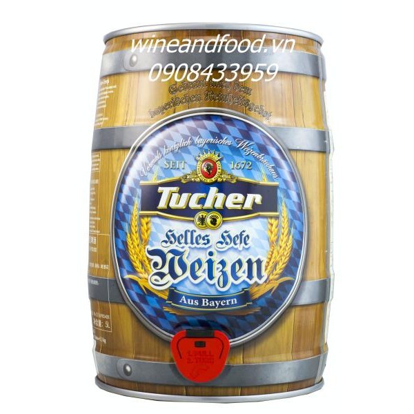 Bia Tucher Helles Hefe Weizen 5.2% – Bom 5 Lít