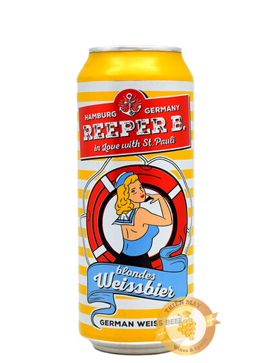 Bia Vàng Reeper B Weissbier 5.4% Thùng 24 lon 500ml