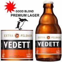 Bia Vedett Extra Pilsner (Extra Blond ) 5.2% vol chai 330 ml – Bia Bỉ