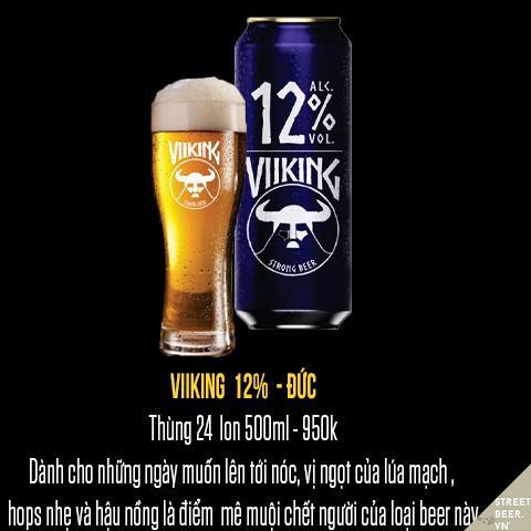 Bia Viiking Strong 12% Đức – 24 lon 500ml