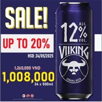 Bia Viiking Strong Beer 12% Đức thùng 24 lon 500ML