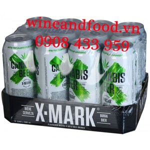 Bia X-Mark Cannabis Beer 5% - Lon 500ml, Thùng 12 Lon