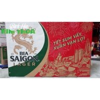 [BIA XUÂN 2022] Thùng 24 lon Bia SAI GÒN Xanh Lager 330ml