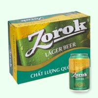 Bia zorok lon 330ml thùng 24 lon - bia liên doanh Việt Bỉ