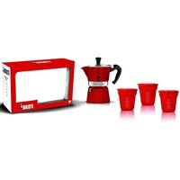 Bialetti Moka Express Coffee Maker (Red, 3-Cup)
