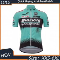 Bianchi Bộ Đồ Thể Thao Ngắn Tay Màu Xanh Lá Cây Cho Nam Đi Xe Đạp Leo Núi