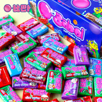Bibabu Bubble Gum Dê dễ thương với nhãn dán 120 miếng kẹo cao su hương vị hỗn hợp hộp kẹo cao su đồ ăn trẻ em thập niên 80