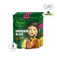 [Bibigo] Snack Rong Biển Mực Bơ, 40g × 3 Gói